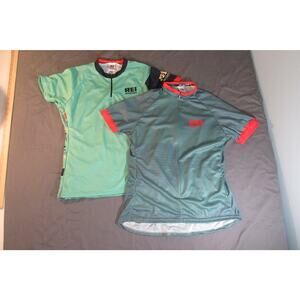Voler REI Cycling Jerseys Lot Of 2 Womens Large Green Zip Short Sleeve USA